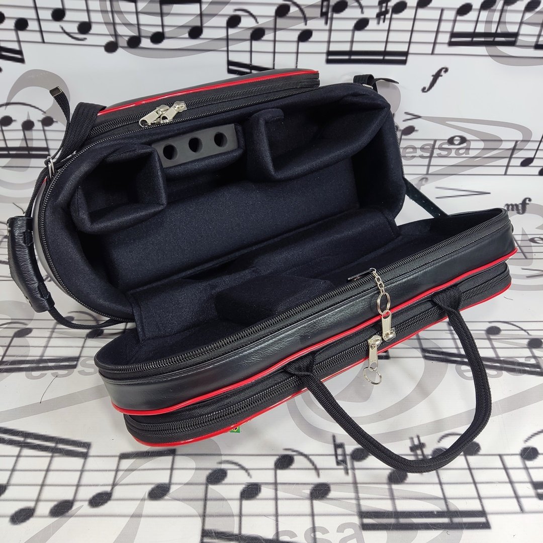 Case para um Trompete couro preto Bolso Extra - vivo vermelho - Imagem 7