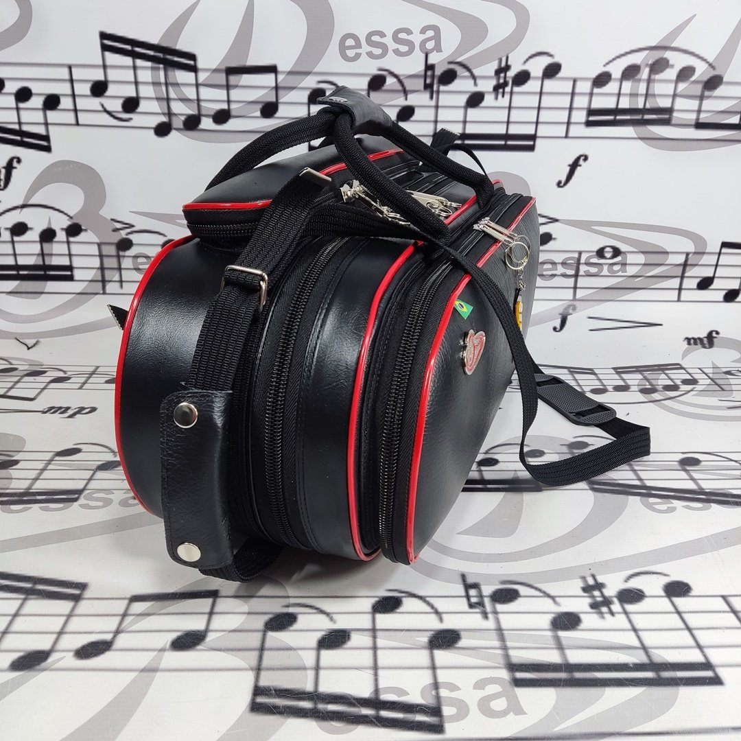 Case para um Trompete couro preto Bolso Extra - vivo vermelho - Imagem 4