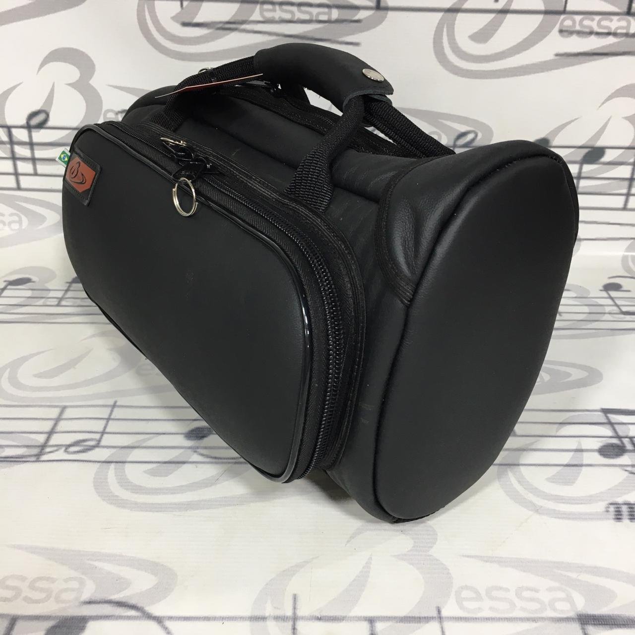 Capa Para Cornet Couro Preto