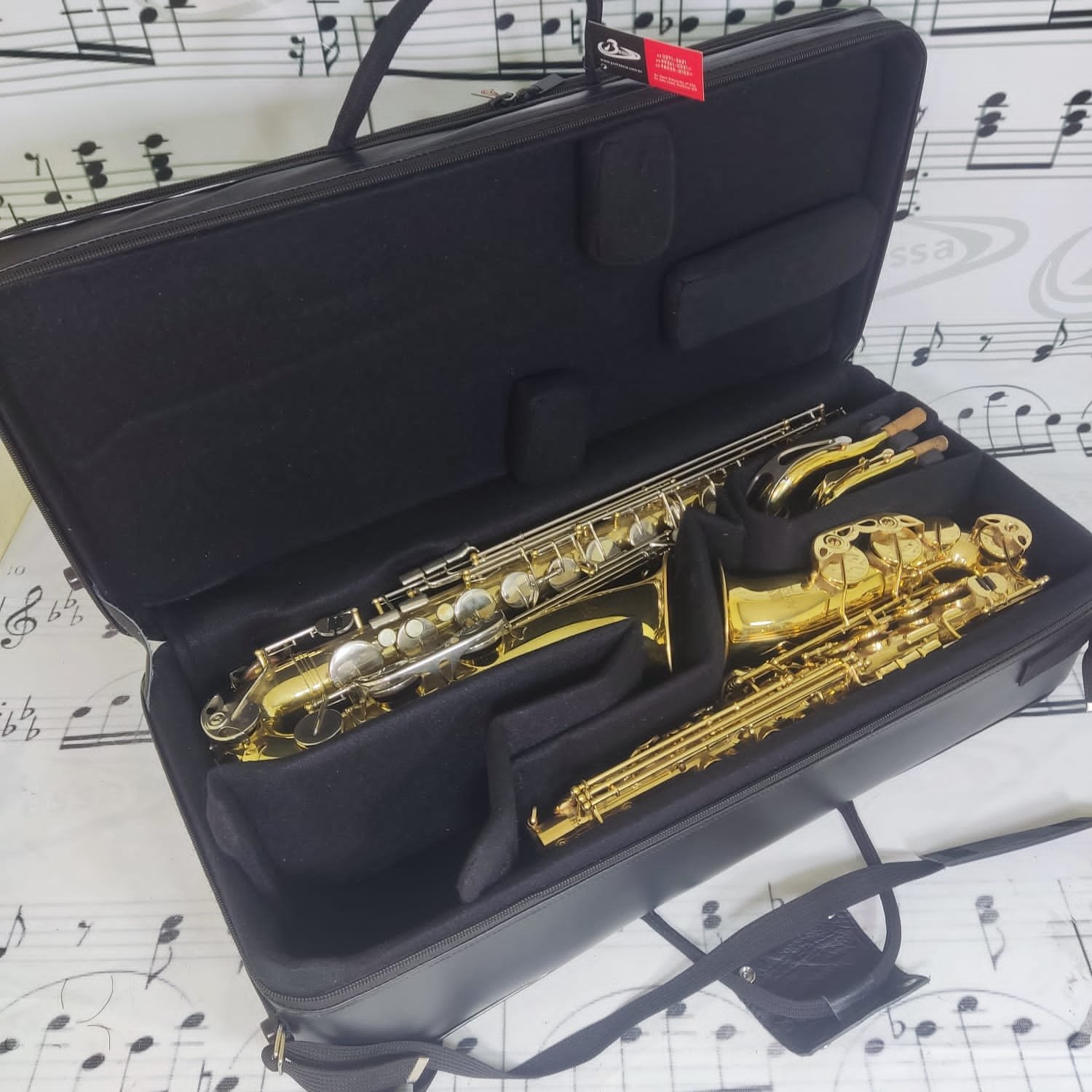 Case para sax alto e tenor Nylon preto - Imagem 6