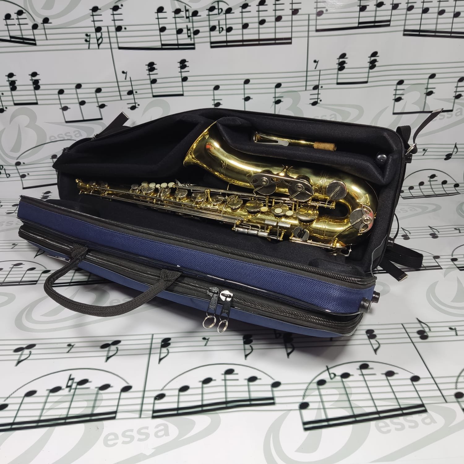 Case para Sax Tenor Nylon Azul - Imagem 6