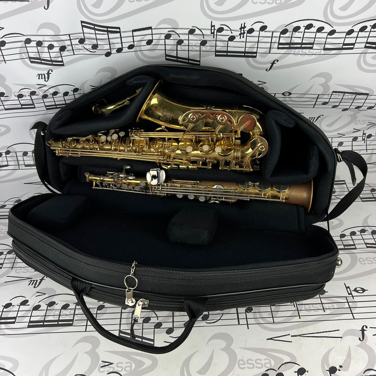 Case Para Sax Alto e Soprano Nylon Preto - Imagem 8