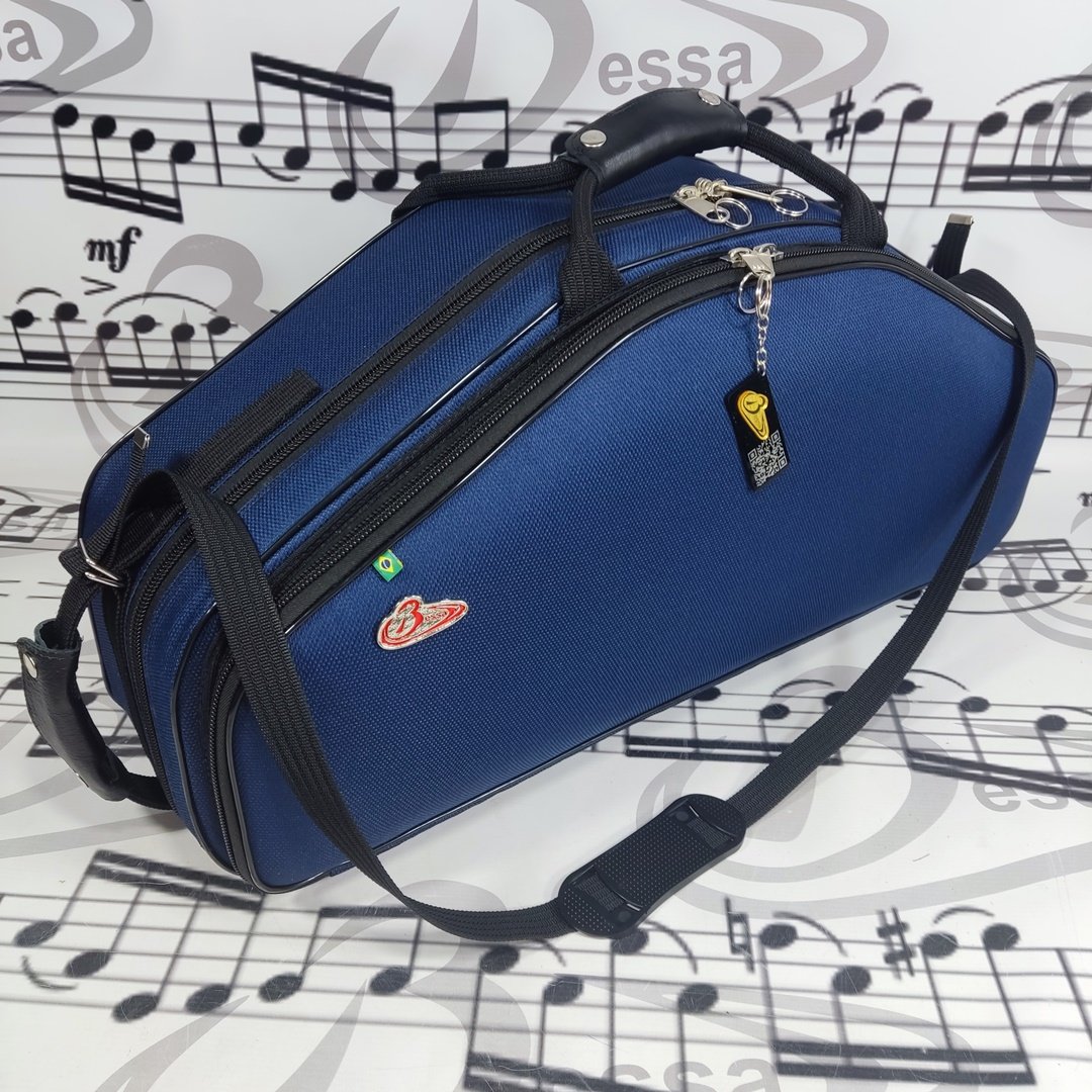 Case Para Sax Alto e Soprano Nylon Azul - Imagem 2