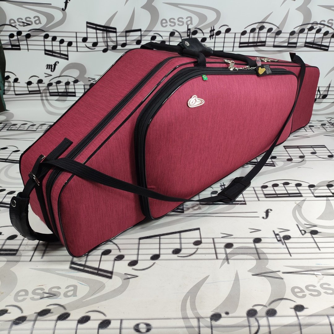 Case para Sax Barítono Nylon vermelho