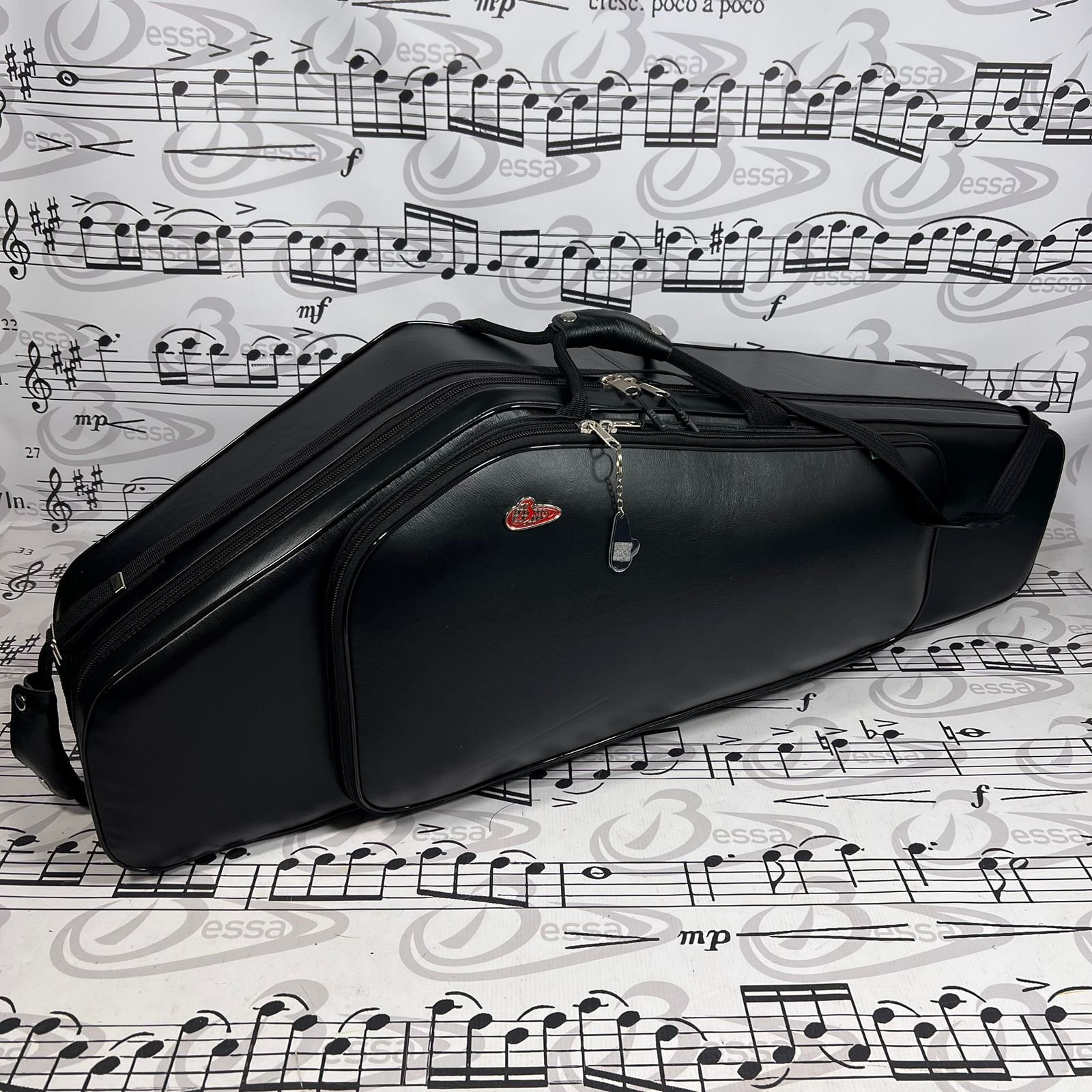 Case para sax Baritono Couro preto - Imagem 5