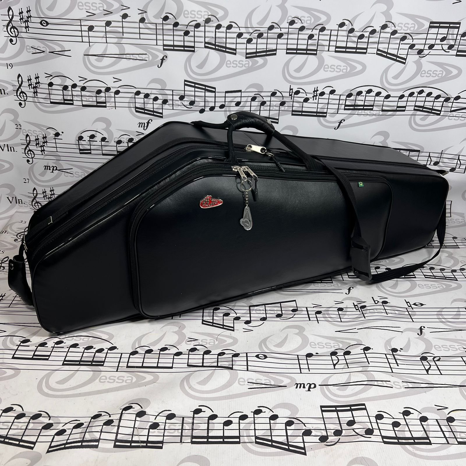 Case para sax Baritono Couro preto - Imagem 7