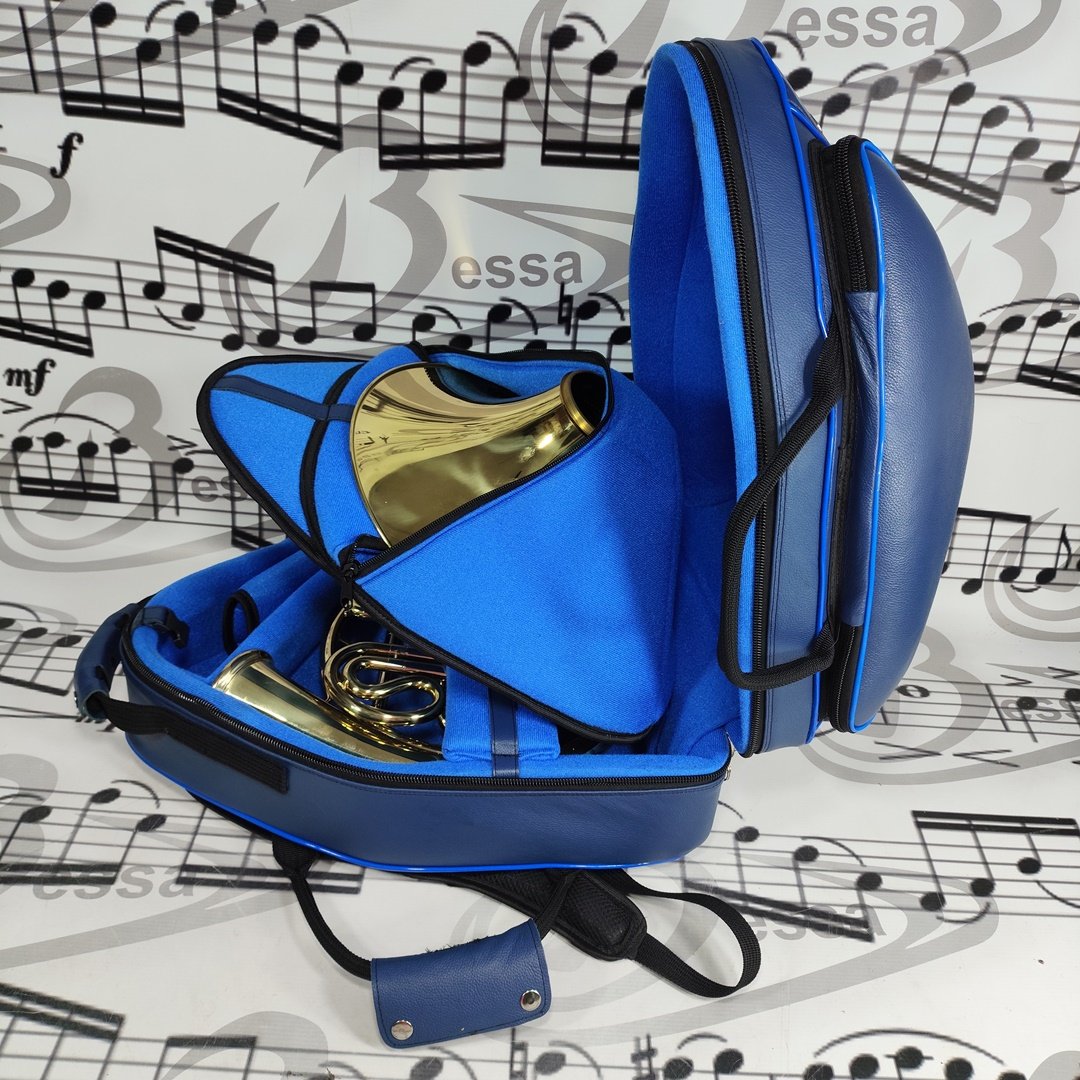 Case para Trompa Couro Azul - Imagem 2