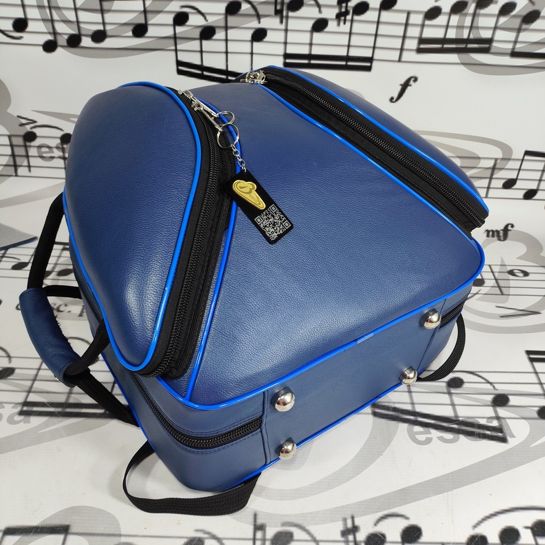 Case para Trompa Couro Azul - Imagem 10