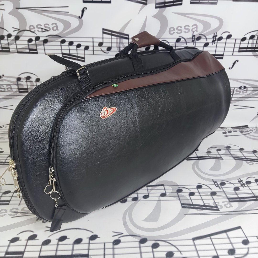 Capa para Euphonium Couro preto e Marrom