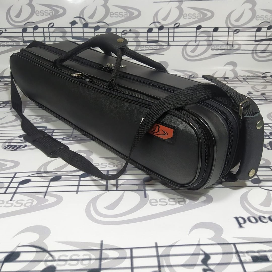 00313 Case Para Sax Soprano Couro Preto 001