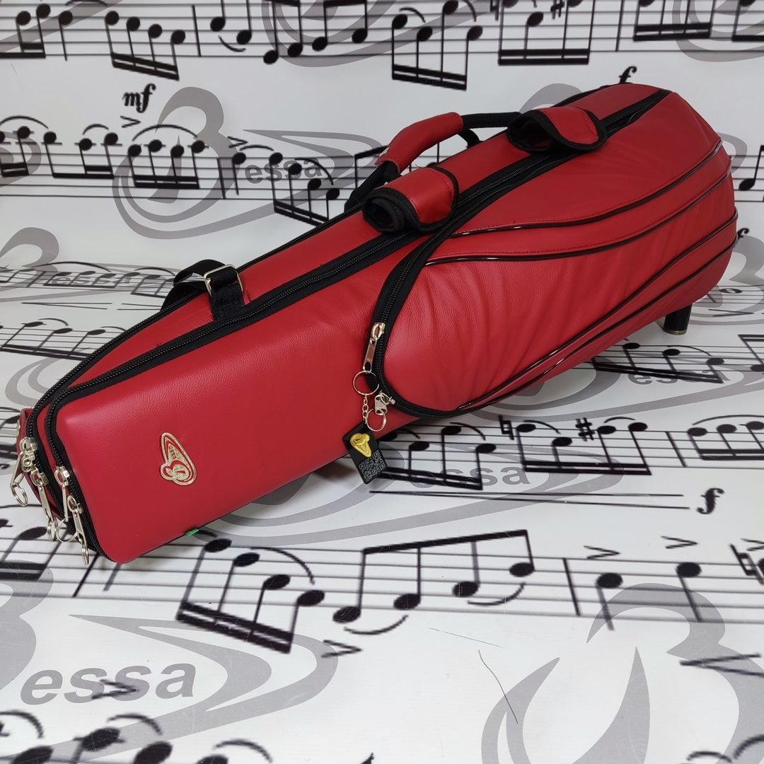 0110 Capa para Trombone Couro vermelho 001