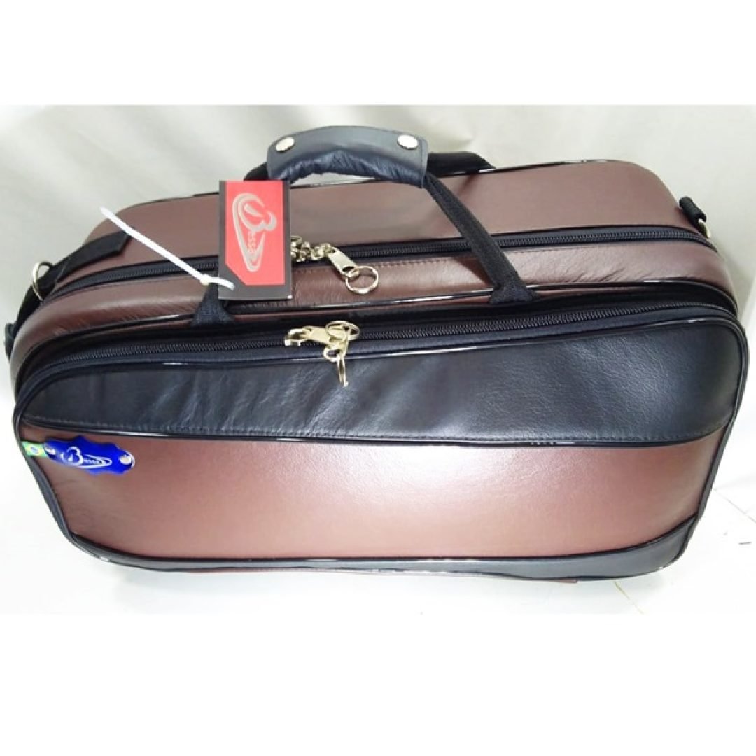 0241 Case Flugelhorn e Trompete Couro marro com Preto 001