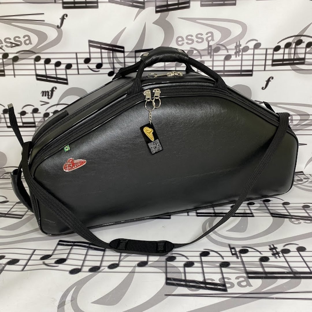 0317 Case para Sax Alto e Soprano Couro Preto 001