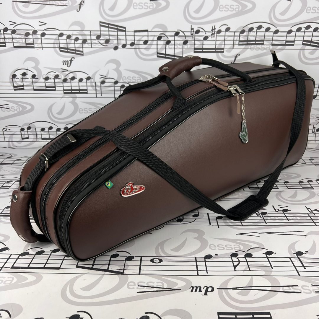 0318 Case Para Sax Tenor Couro Marrom 001