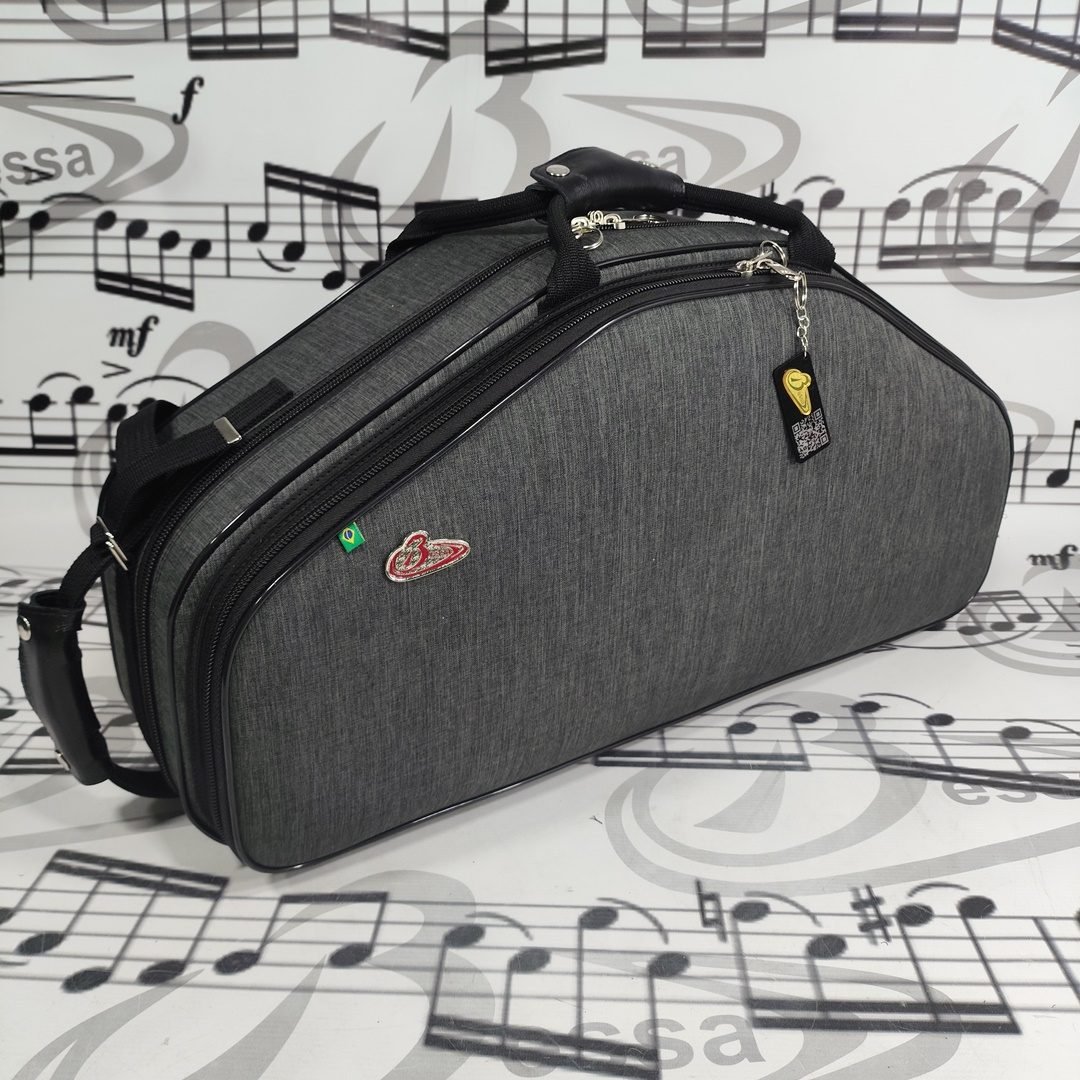 0330 Case para sax alto e soprano Nylon cinza grafite 001