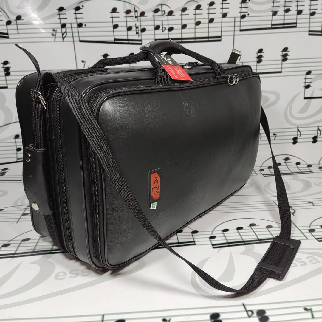 0335 Case para Sax alto e Clarinete couro preto 001