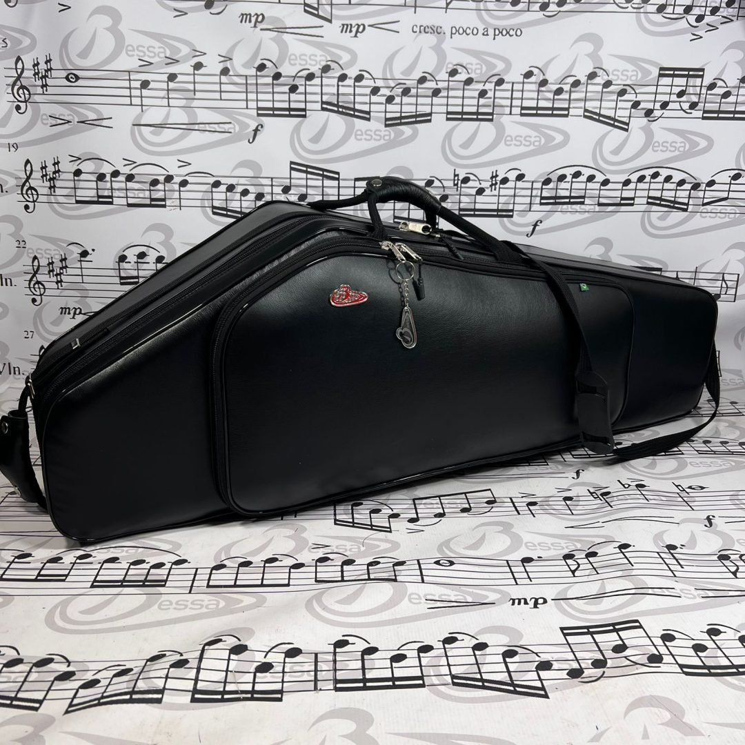 0338 Case para sax Baritono Couro preto 001