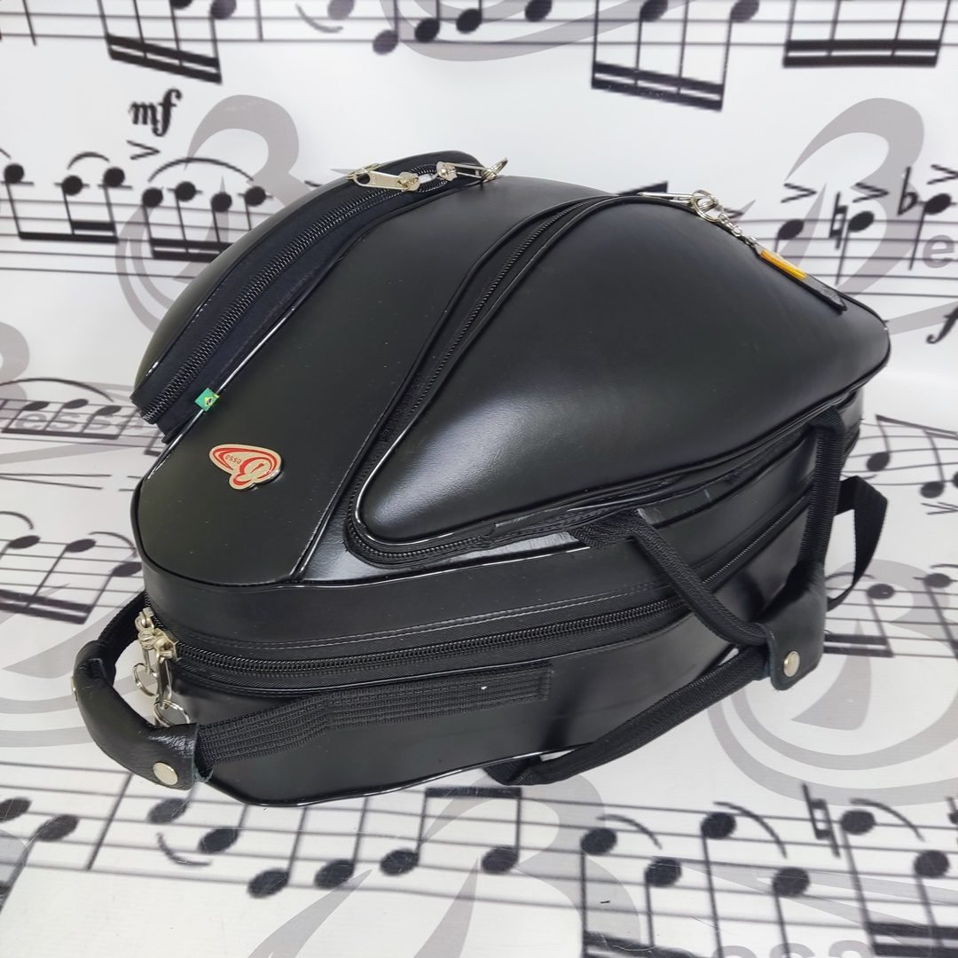 0406 Case para Trompa Couro Preto 001