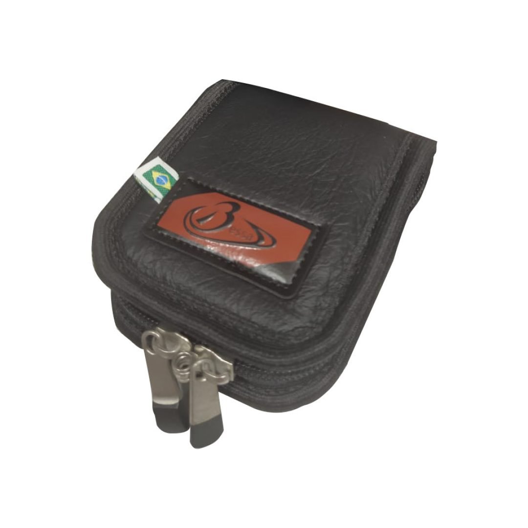 1002 Porta bocais para Trompete Couro preto 001