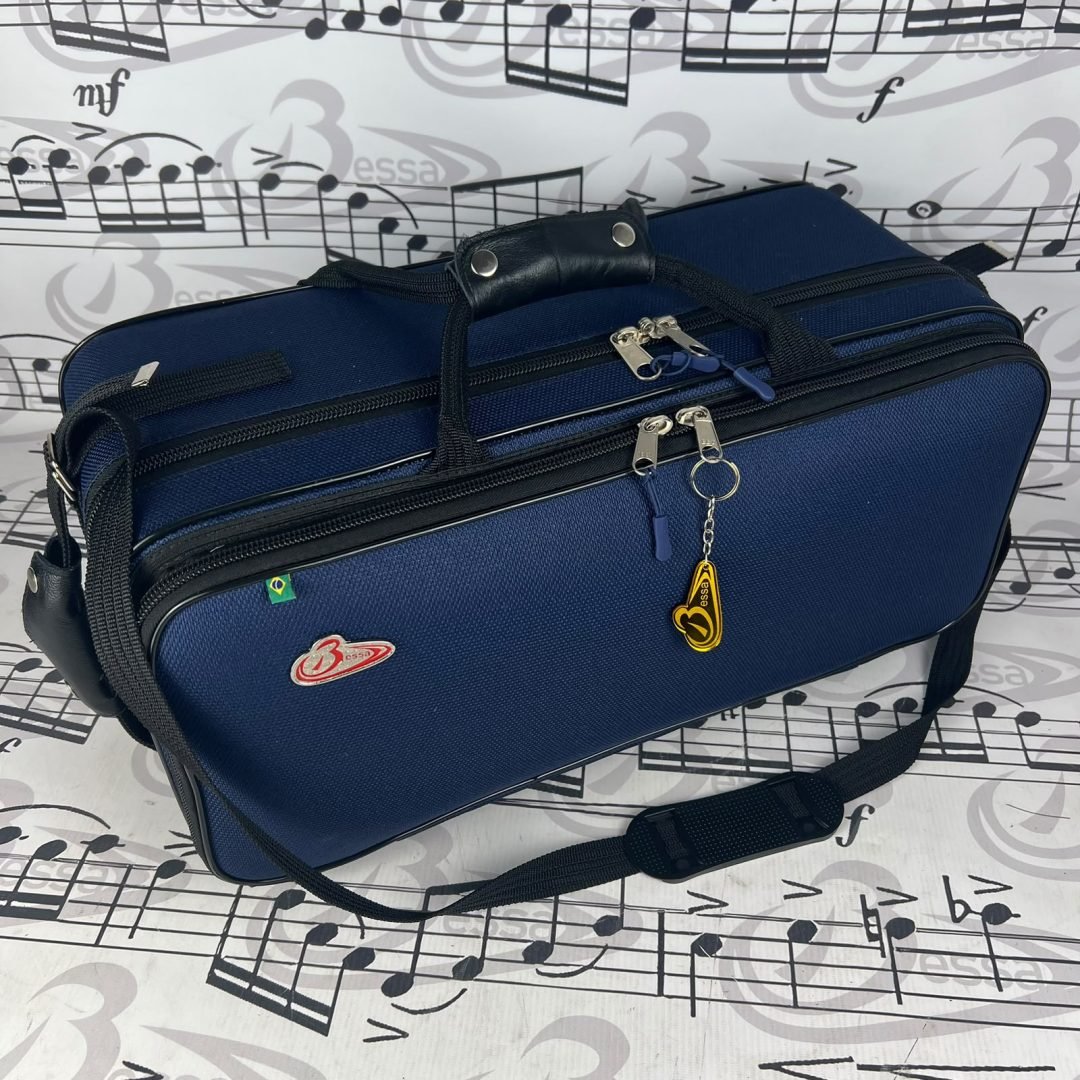 Case para Dois Trompetes Nylon Azul 001