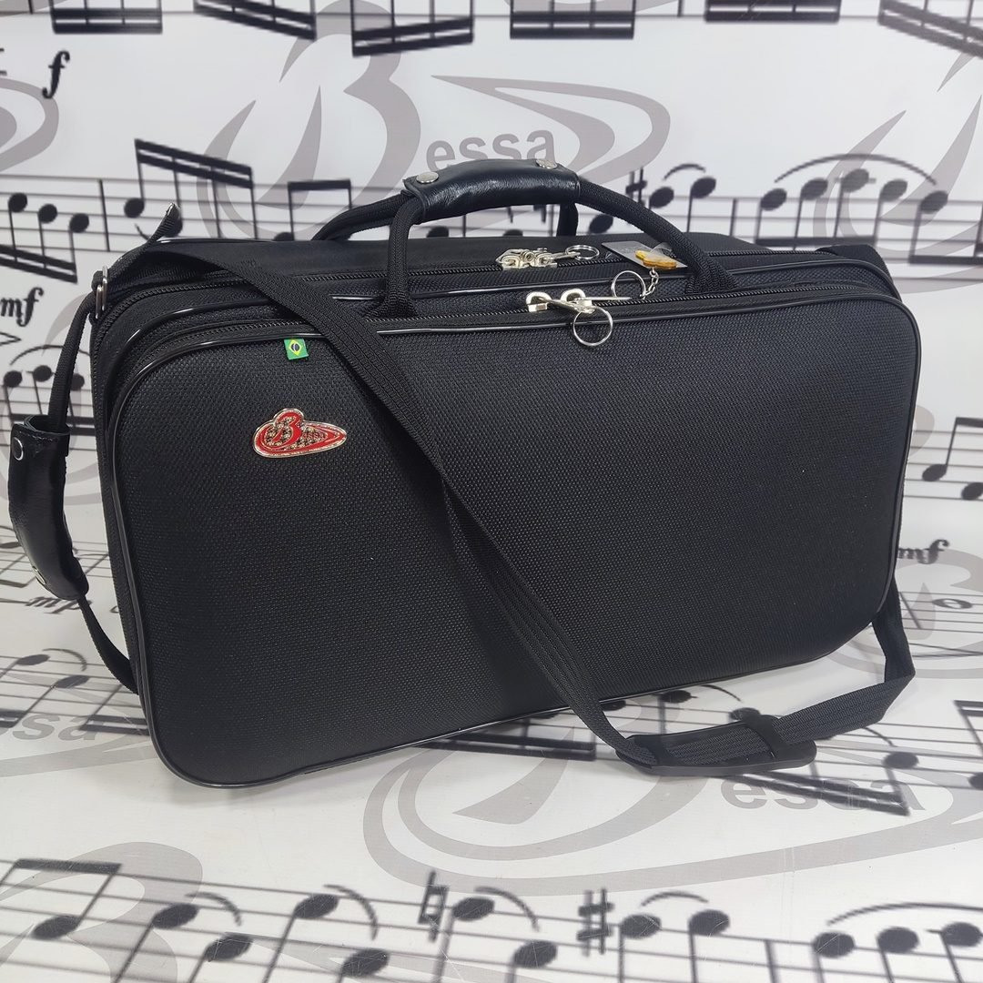 Case para Três Trompetes Nylon preto 001